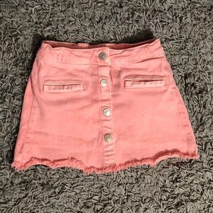Zara Kid’s Denim Pink Ripped Skirt